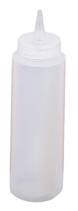 Browne 57801200 Dressing Squeeze Bottle with No-Drip Tip 12 oz. - Clear - 6/Set