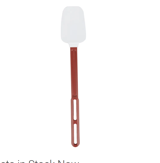 Vollrath 58126 16 1/2" SoftSpoon - Red Poly Handle, White - 6ea/Case