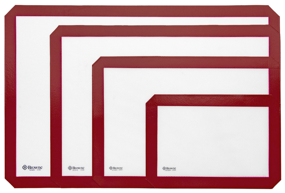 Browne 58132642 Half Size Rectangular Double-Sided Silicone Non-Stick Baking Mat 16-1/2" x 11-5/8"