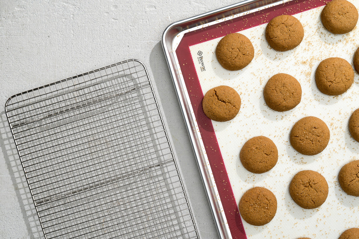 Browne 58132642 Half Size Rectangular Double-Sided Silicone Non-Stick Baking Mat 16-1/2" x 11-5/8"