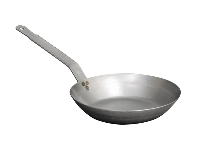 Vollrath 58900 Carbon Steel Fry Pan with Solid Metal Handle 8-1/2" - Induction Ready - 12/Case