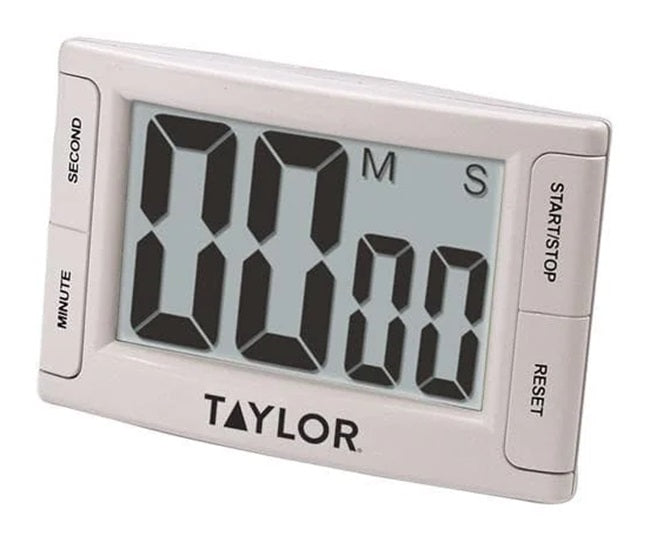 Taylor 5896 White 100 Minute Jumbo Readout Digital Timer - 6/Case