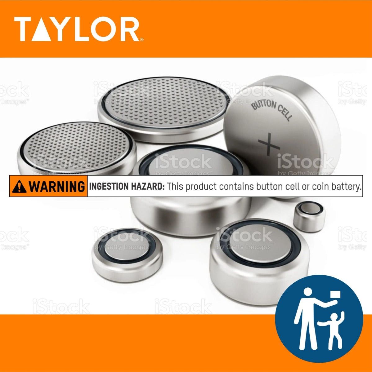 Taylor 5896 White 100 Minute Jumbo Readout Digital Timer - 6/Case