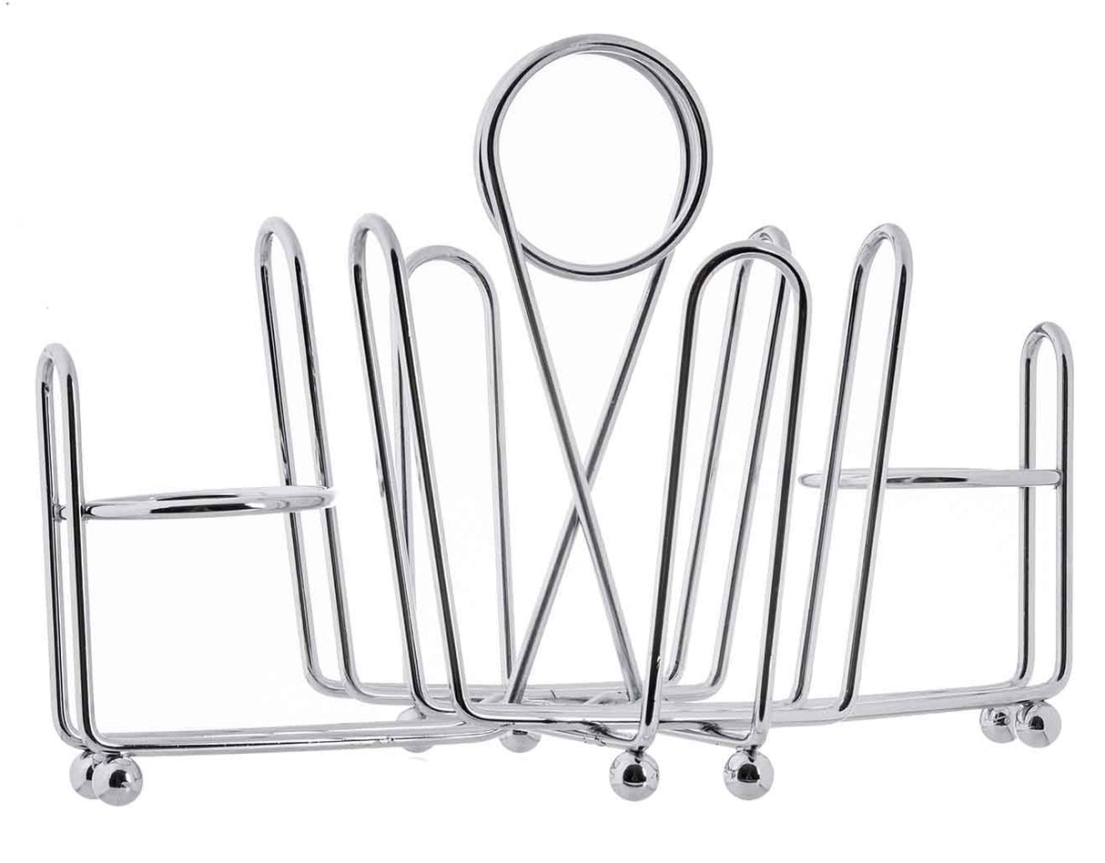 TableCraft 591C Chrome Plated Steel Wire Sugar Packet, Salt & Pepper Condiment Rack 5-3/4" x 8" x 5-1/2" - Holds (2) S&P and Sugar Packets - 12/Case