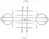 TableCraft 591C Chrome Plated Steel Wire Sugar Packet, Salt & Pepper Condiment Rack 5-3/4" x 8" x 5-1/2" - Holds (2) S&P and Sugar Packets - 12/Case