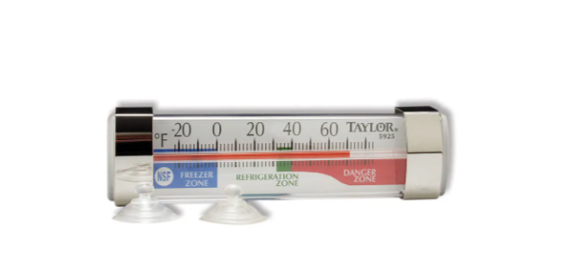 Taylor 5925N Refrigerator Freezer Thermometer w/ Magnified Face, -40 to 60F - 6ea/Case