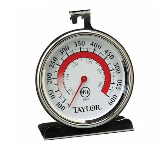 Taylor 5932 Oven Thermometer w/ 3" Dial Face, 100 to 600 F Degrees - 6ea/Case