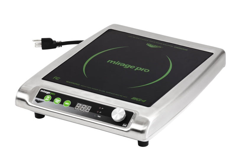 Vollrath 59500P Mirage Pro Ultra-Low Profile Portable Countertop Induction Range / Cooktop with (1) Burner - 120v, 1800W