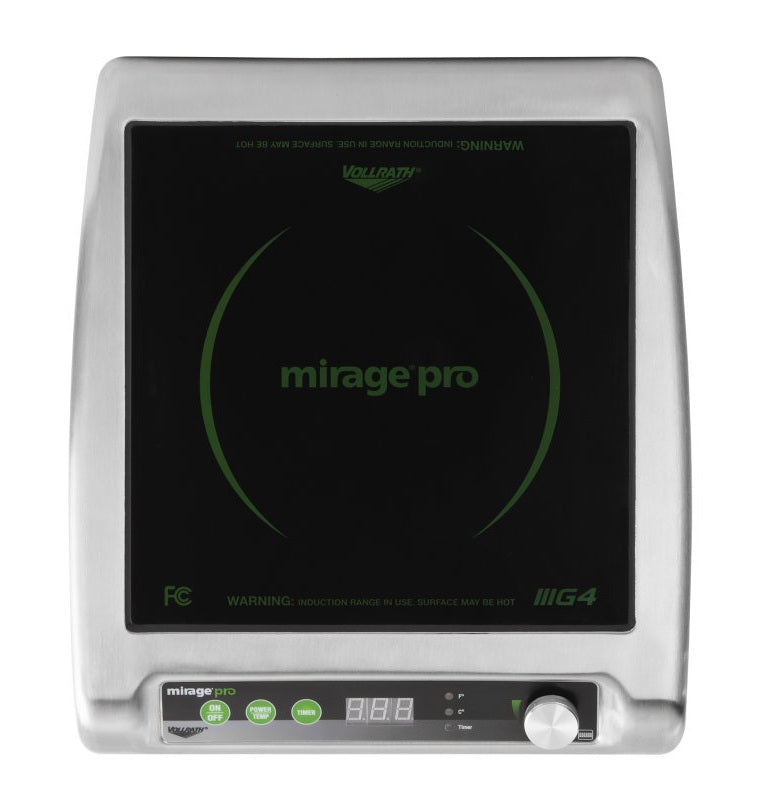 Vollrath 59500P Mirage Pro Ultra-Low Profile Portable Countertop Induction Range / Cooktop with (1) Burner - 120v, 1800W