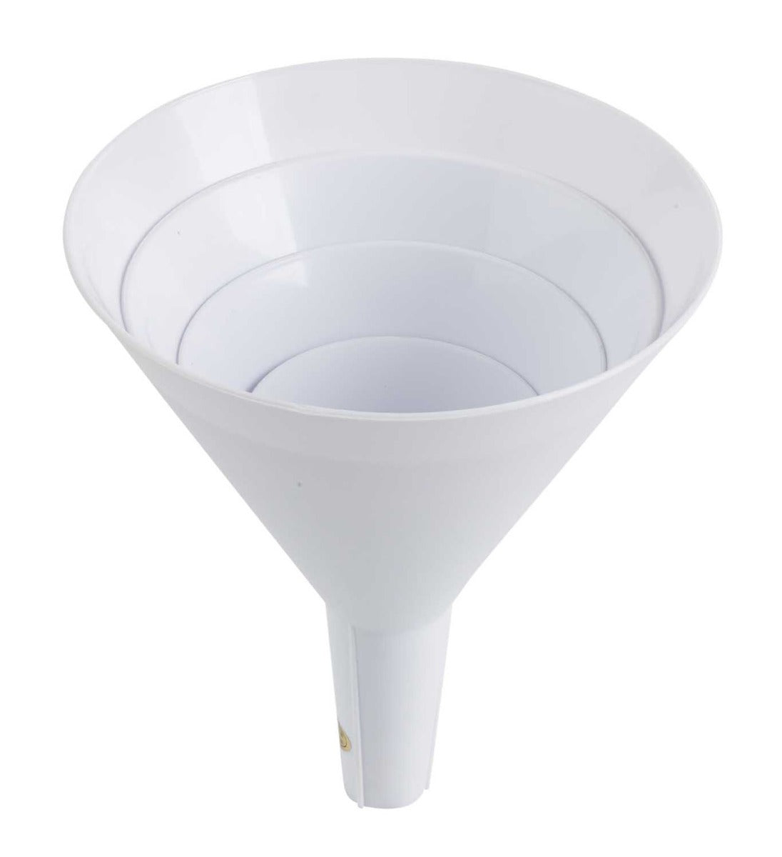 TableCraft 5 Plastic 5-Piece Funnel Set - Includes: 2", 3", 4", 5" and 6'' dia. - White - 12 Sets/Case