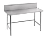 Advance Tabco TKSS-308 Stainless Steel Work Table with 5" Backsplash & Open Base 96" x 30"