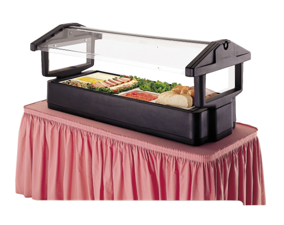 Cambro 5FBRTT110 63 1/2" Cold Food Bar - (4) Pan Capacity, Table Top, Black