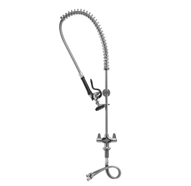 T&S Brass 5PR-2S00 34 1/4"H Deck Mount Pre Rinse Faucet - 1.15 GPM, Base with Nozzle