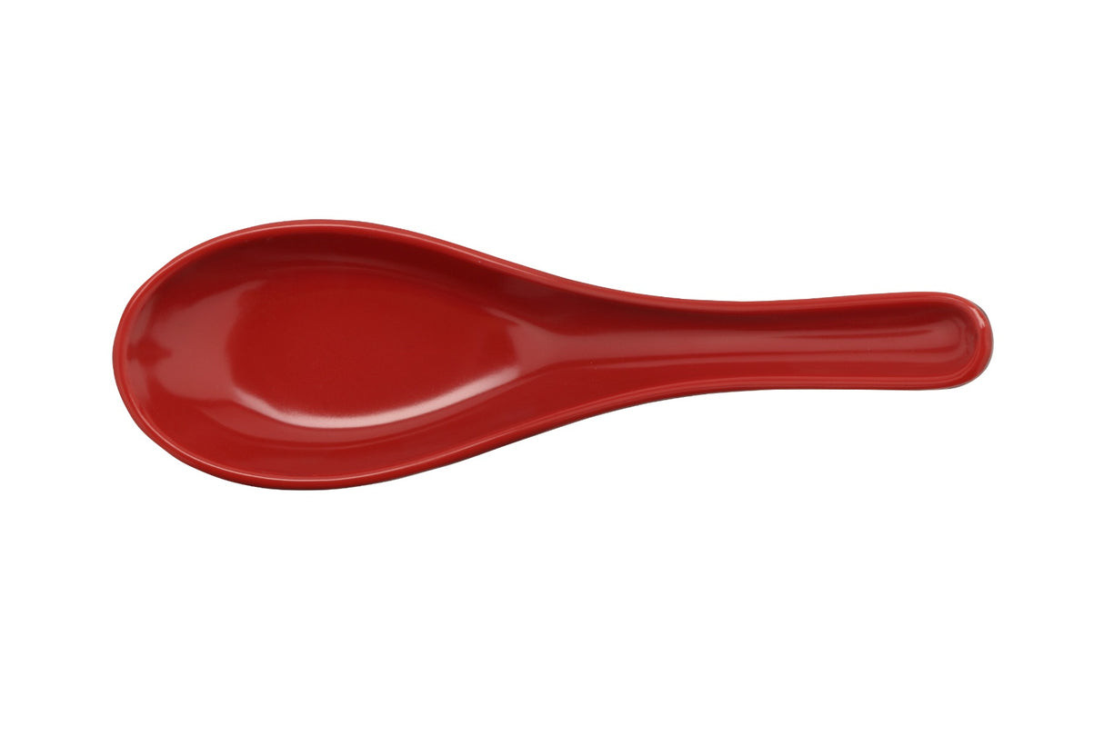 GET 6026-RB Fuji Melamine Soup Spoon 4/5 oz. - Red/Black - 60/Case