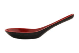 GET 6026-RB Fuji Melamine Soup Spoon 4/5 oz. - Red/Black - 60/Case