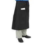 Chef Revival 607BA-BK Bistro Apron with 1 Pocket 30"L x 33"W - Black