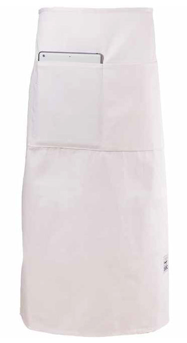 Chef Revival 607BA2-WH Bistro Apron with 2 Pockets 34"L x 28"W - White