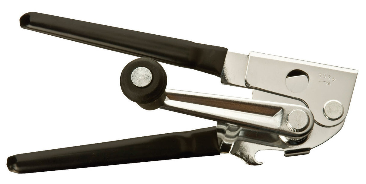 Focus Foodservice 6090 Swing-A-Way Easy Crank Portable Can Opener with Black Extra Long Handles