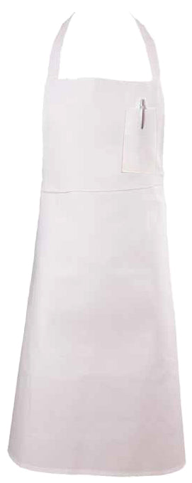 Chef Revival 610BAC Economy Bib Apron with 1 Pencil Pocket 40"L x 36"W - White