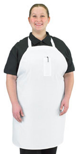 Chef Revival 610BAC Economy Bib Apron with 1 Pencil Pocket 40"L x 36"W - White