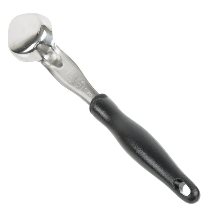 Vollrath 6412120 Jacob's Pride Color-Coded One-Piece Heavy-Duty Stainless Steel Solid Oval Spoodle Food Portioner with Black Nylon Handle 1 oz.
