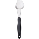 Vollrath 64136 Jacob's Pride Heavy Duty Stainless Steel 3-Sided Solid Basting Spoon with Black Ergo Grip Handle 13-5/16"OAL