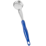 Vollrath 6432230 Jacob's Pride Color-Coded One-Piece Heavy-Duty Stainless Steel Perforated Round Spoodle Food Portioner with Blue Nylon Handle 2 oz.