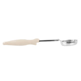 Vollrath 6432335 Jacob's Pride Color-Coded One-Piece Heavy-Duty Stainless Steel Perforated Round Spoodle Food Portioner with Ivory Nylon Handle 3 oz.