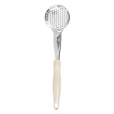 Vollrath 6432335 Jacob's Pride Color-Coded One-Piece Heavy-Duty Stainless Steel Perforated Round Spoodle Food Portioner with Ivory Nylon Handle 3 oz.