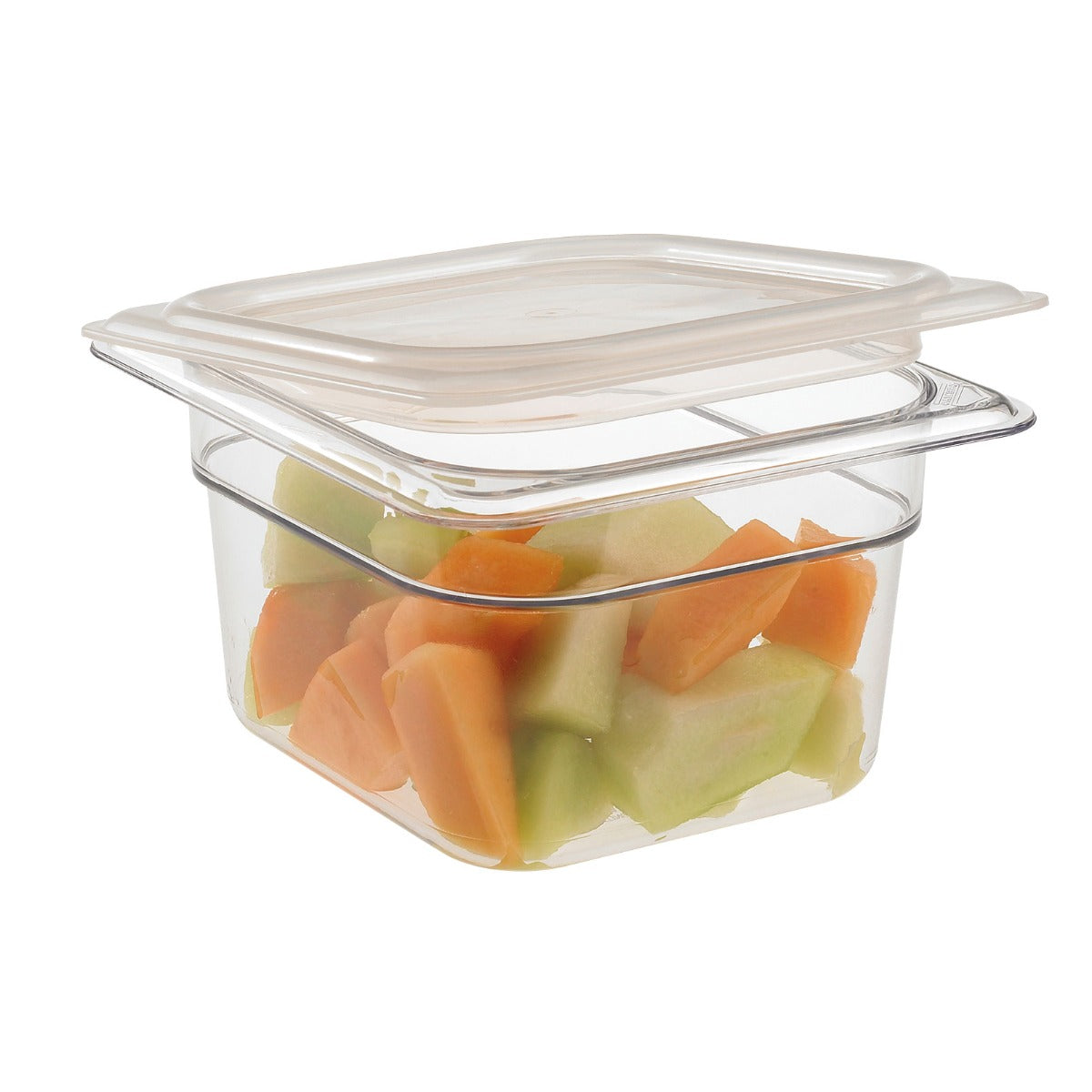 Cambro 64CW135 Camwear Polycarbonate Food Pan - 1/6 Size, 4" Deep - Clear