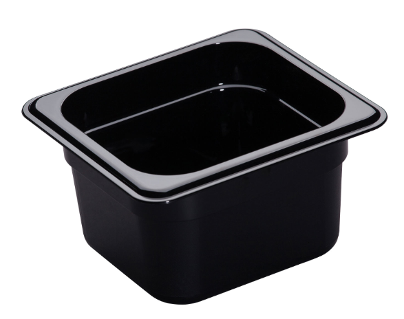 Cambro 64HP110 4"D Sixth Size High Temp Food Pan - Non-Stick - 6/Case