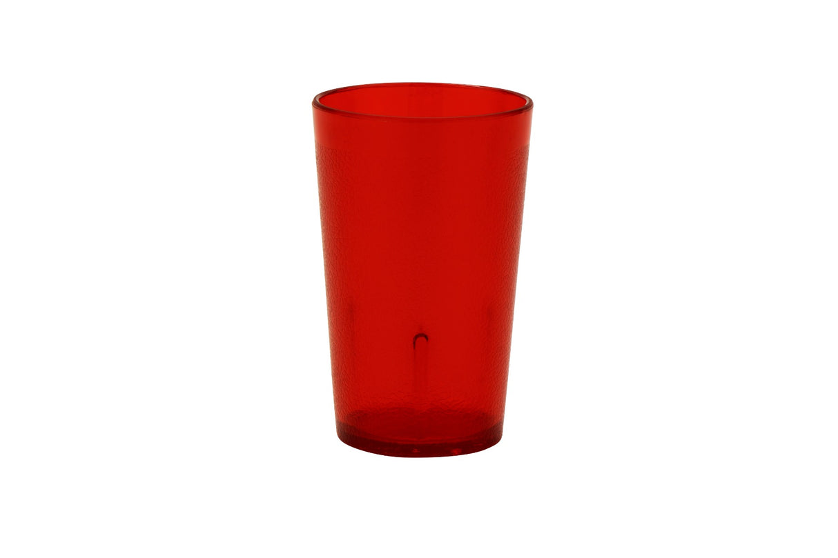 GET 6605-1-R SAN Plastic Stackable Pebbled Textured Tumbler 5 oz. - Red - 24/Case