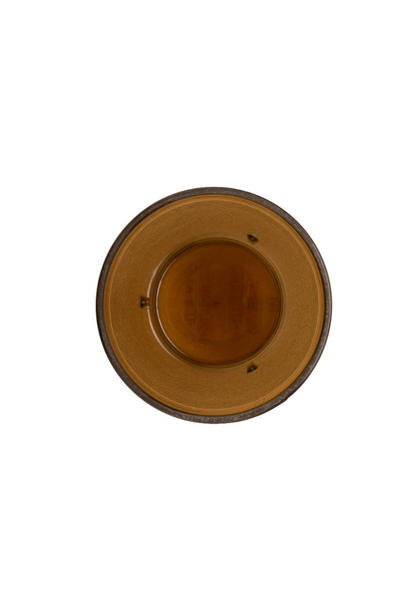 GET 6608-1-A SAN Plastic Stackable Pebbled Textured Tumbler 8 oz. - Amber - 24/Case