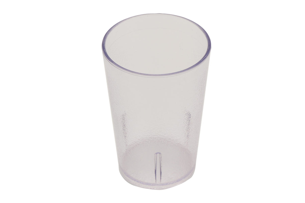 GET 6608-1-CL SAN Plastic Stackable Pebbled Textured Tumbler 8 oz. - Clear - 24/Case