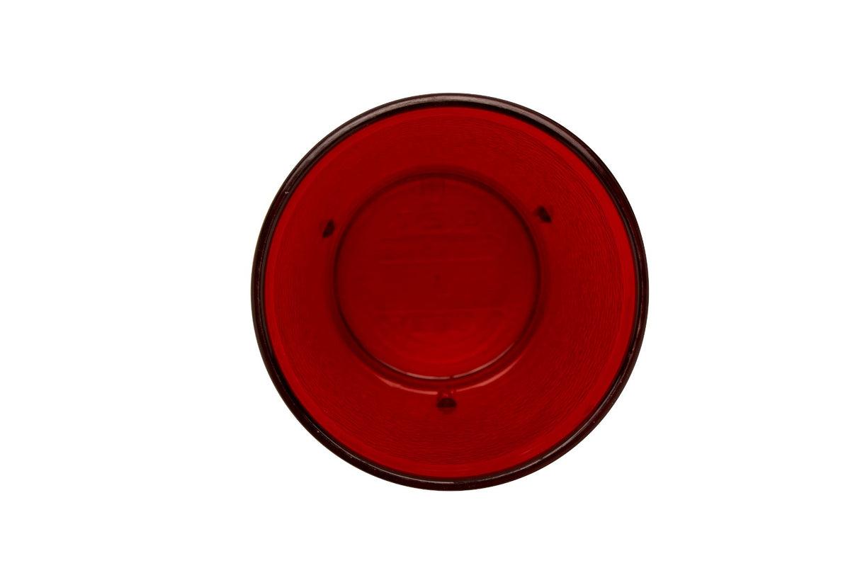 GET 6608-1-R SAN Plastic Stackable Pebbled Textured Tumbler 8 oz. - Red - 24/Case