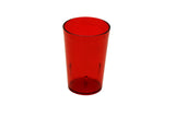 GET 6608-1-R SAN Plastic Stackable Pebbled Textured Tumbler 8 oz. - Red - 24/Case