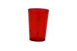 GET 6608-1-R SAN Plastic Stackable Pebbled Textured Tumbler 8 oz. - Red - 24/Case