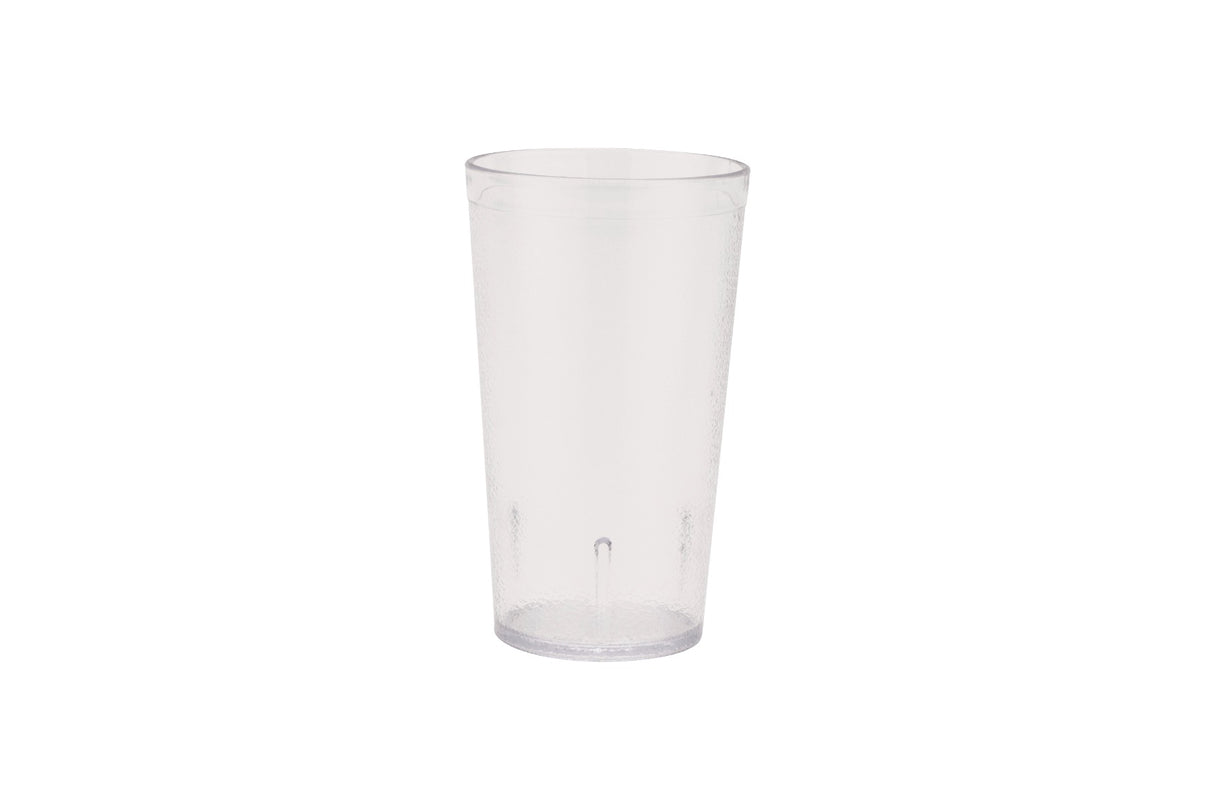 GET 6612-1-CL SAN Plastic Stackable Pebbled Textured Tumbler 12 oz. - Clear - 24/Case