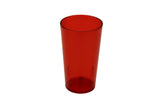 GET 6612-1-R SAN Plastic Stackable Pebbled Textured Tumbler 12 oz. - Red - 24/Case
