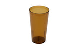 GET 6616-1-A SAN Plastic Stackable Pebbled Textured Tumbler 16 oz. - Amber - 24/Case