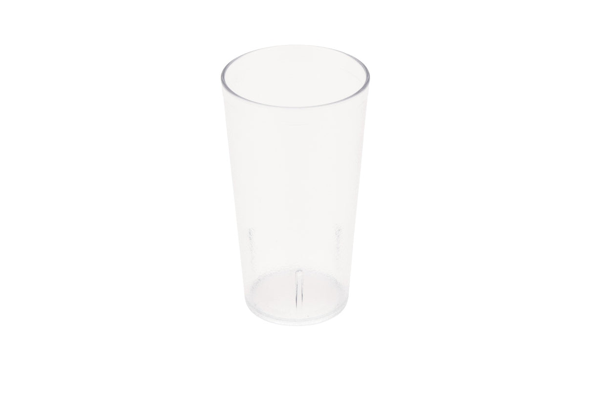 GET 6616-1-CL SAN Plastic Stackable Pebbled Textured Tumbler 16 oz. - Clear - 24/Case