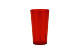 GET 6616-1-R SAN Plastic Stackable Pebbled Textured Tumbler 16 oz. - Red - 24/Case