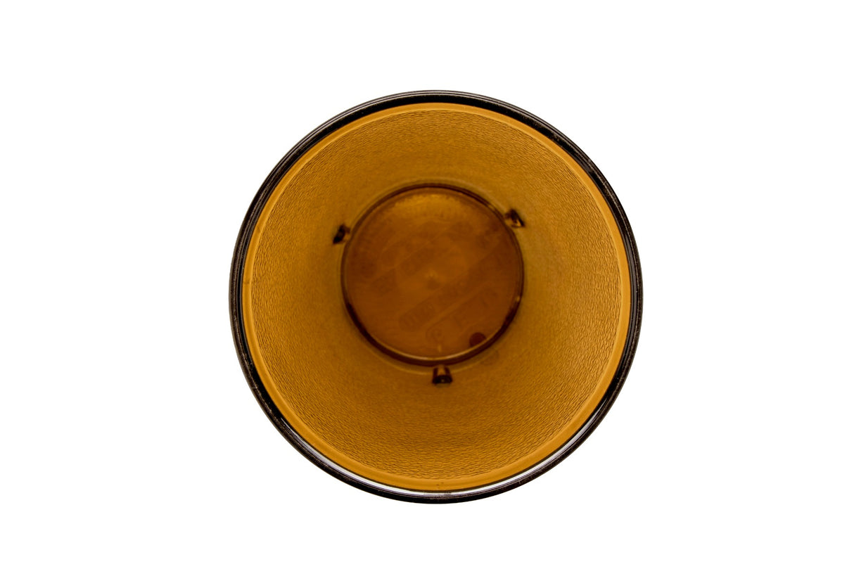 GET 6620-1-A SAN Plastic Stackable Pebbled Textured Tumbler 20 oz. - Amber - 24/Case