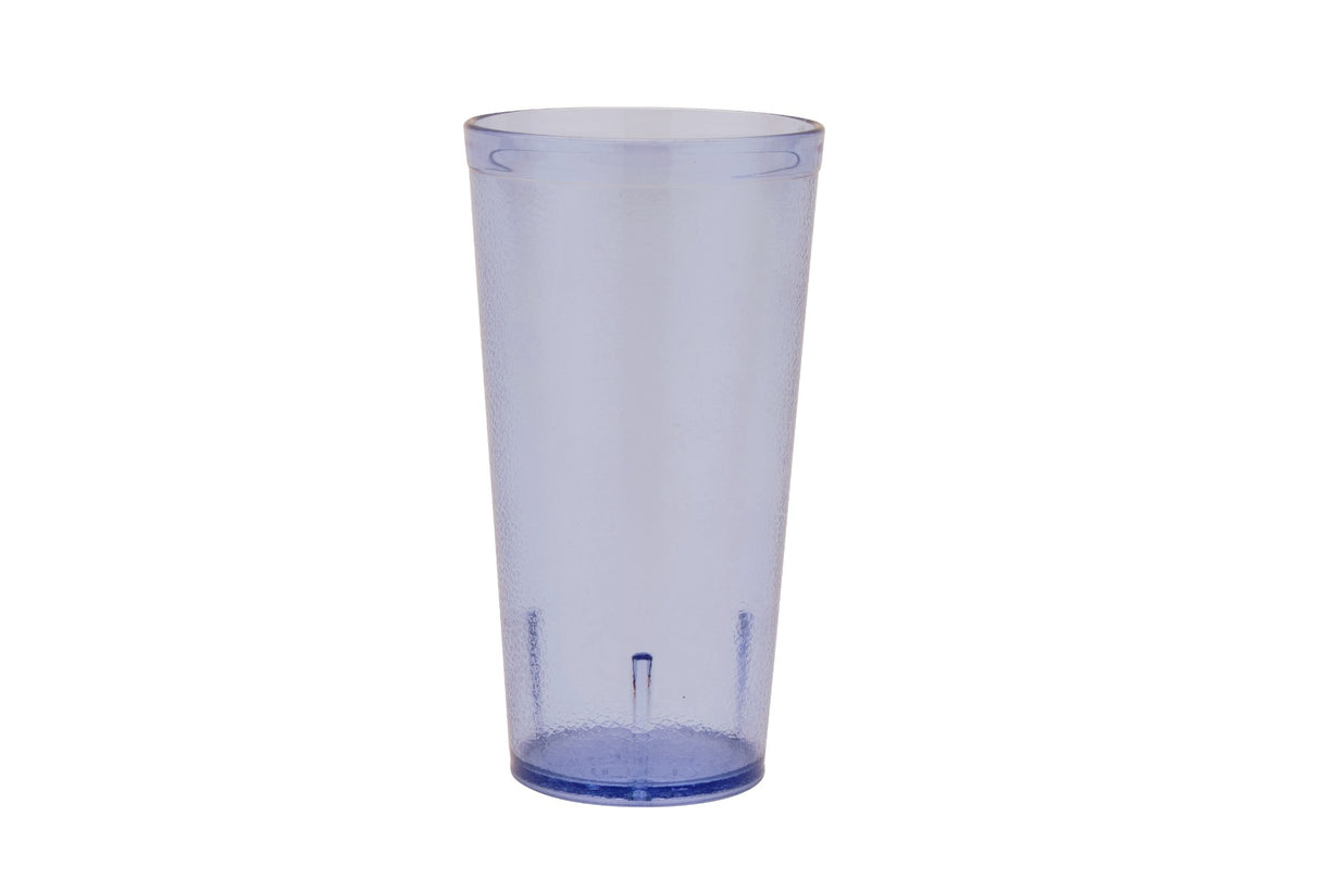 GET 6620-1-BL SAN Plastic Stackable Pebbled Textured Tumbler 20 oz. - Blue - 24/Case
