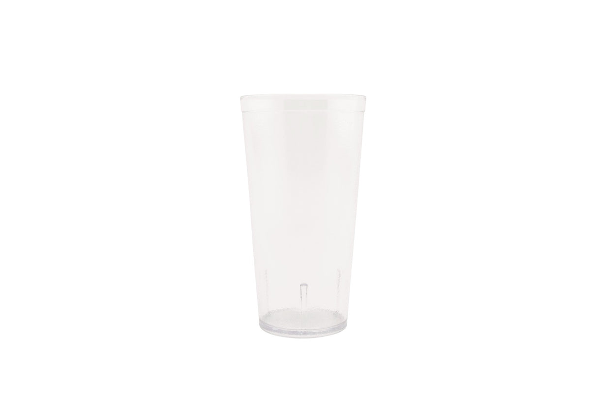 GET 6620-1-CL SAN Plastic Stackable Pebbled Textured Tumbler 20 oz. - Clear - 24/Case