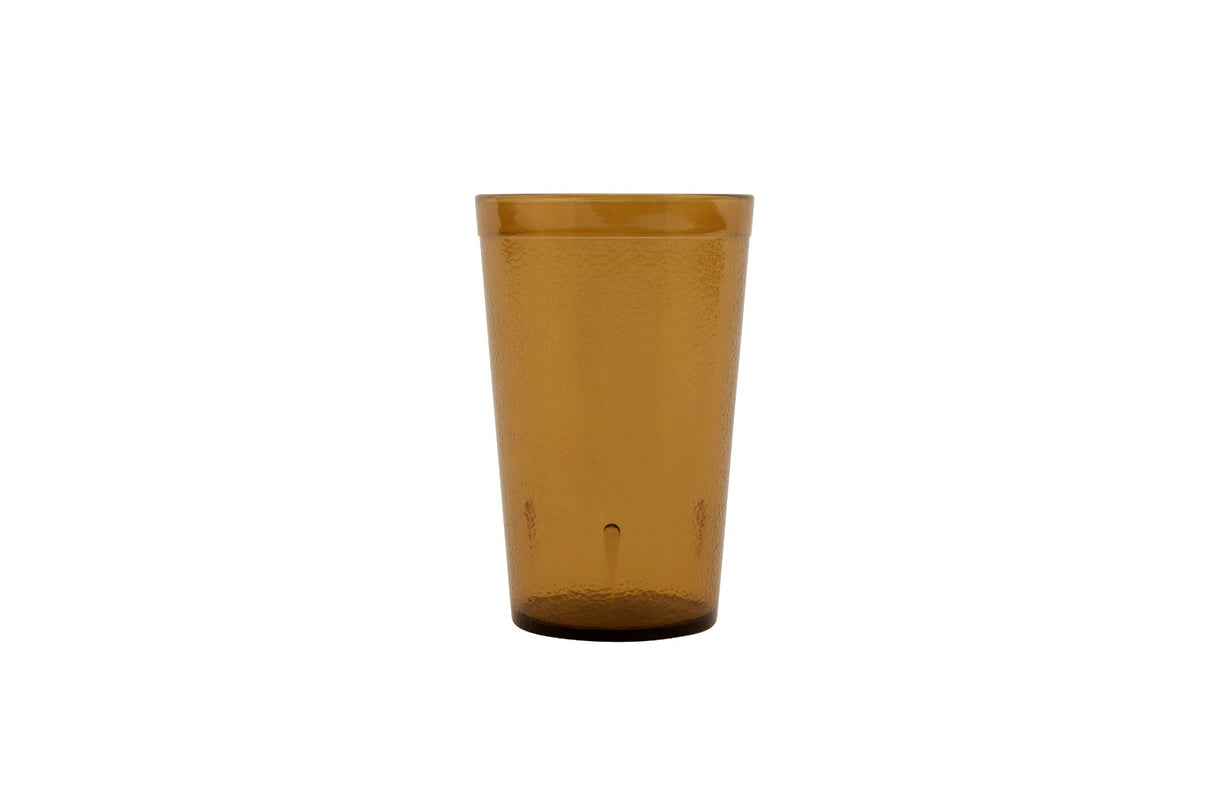 GET 6695-1-A SAN Plastic Stackable Pebbled Textured Tumbler 9-1/2 oz. - Amber - 24/Case