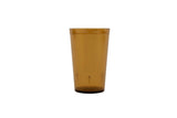 GET 6695-1-A SAN Plastic Stackable Pebbled Textured Tumbler 9-1/2 oz. - Amber - 24/Case