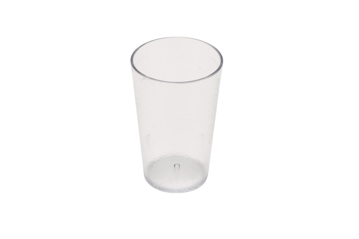 GET 6695-1-CL SAN Plastic Stackable Pebbled Textured Tumbler 9-1/2 oz. - Clear - 24/Case