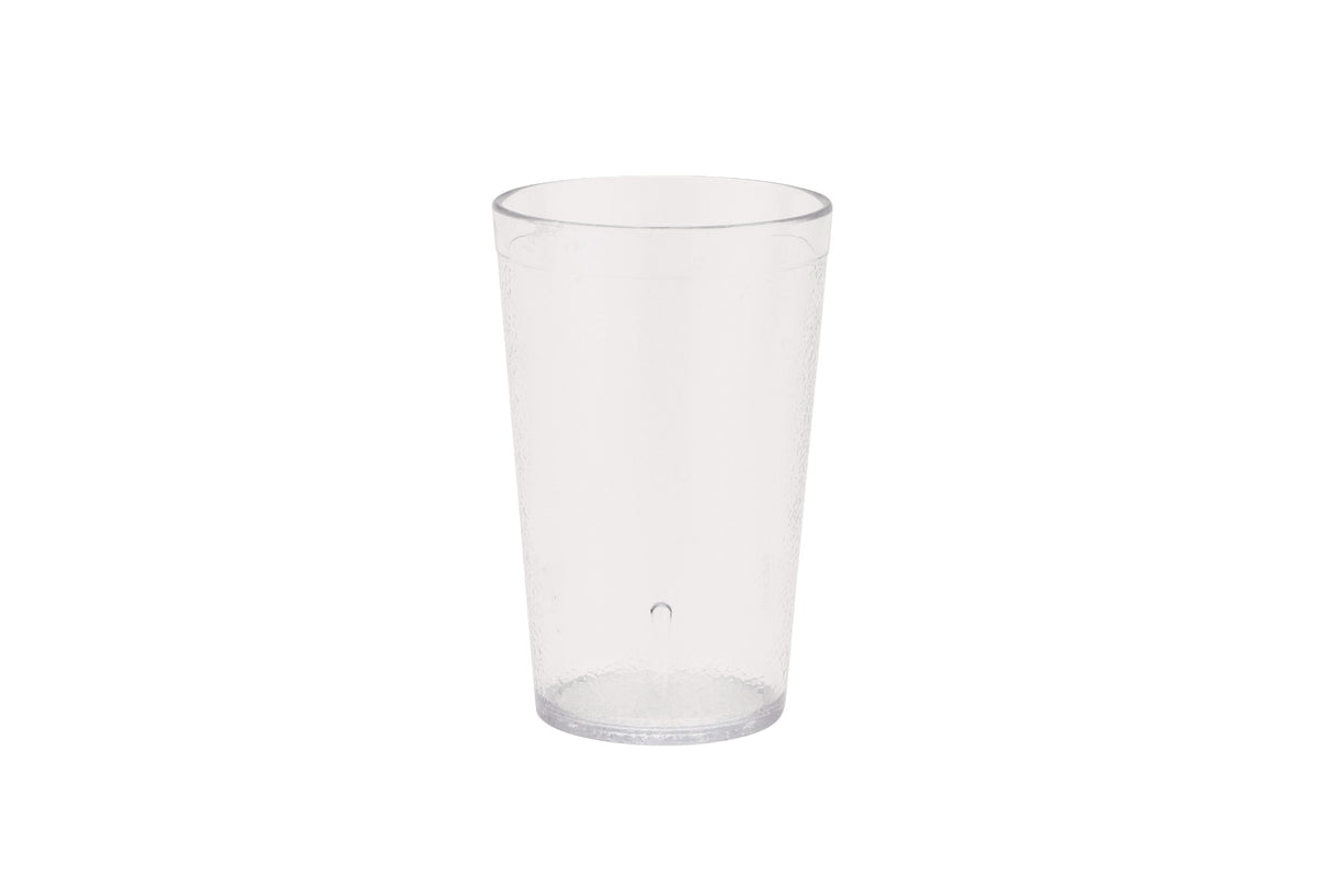 GET 6695-1-CL SAN Plastic Stackable Pebbled Textured Tumbler 9-1/2 oz. - Clear - 24/Case