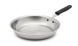 Vollrath 672107 Wear-Ever Aluminum Fry Pan with Natural Finish and Black Silicone Handle 7"